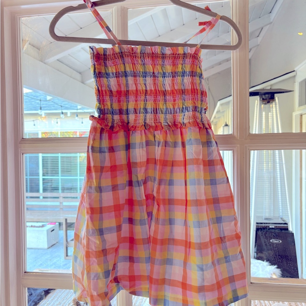 Janie and Jack girls check dress size 8 NWT